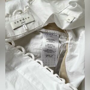 Sandro Paris Warren Romper Scalloped Button Front & Shorts 38